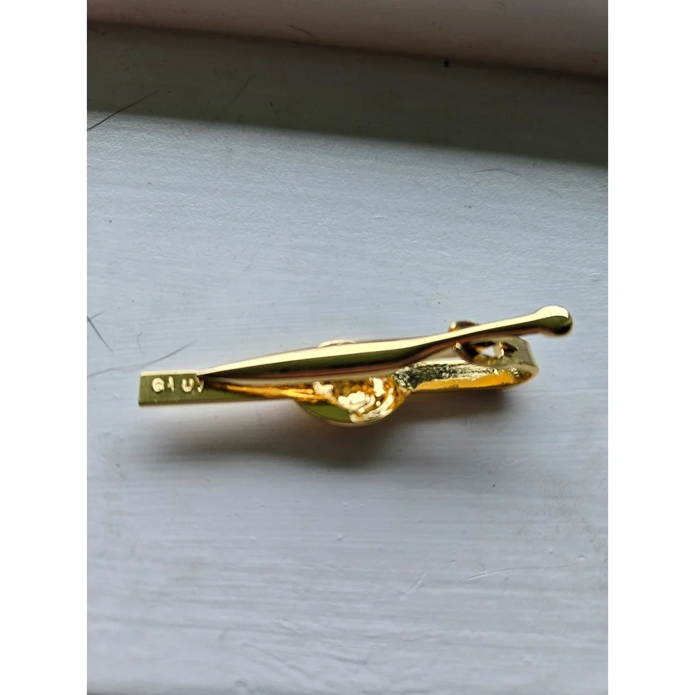 USMC Marine Corps Tie Clip‎ Gold Tone EGA Eagle Globe Anchor Military Accessory